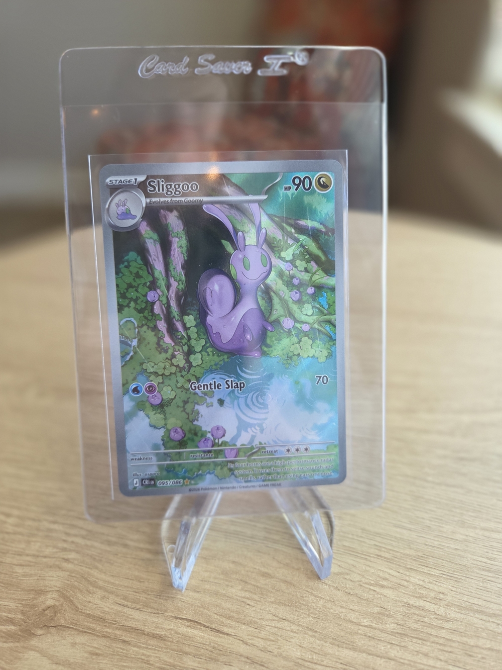 Pokémon Full Art Sliggoo Card— Chaos Rising Set Holographic Trading Card